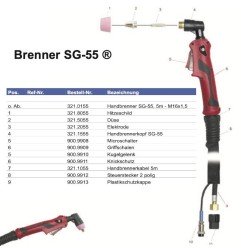 Handbrennerkopf - Plasmabrenner SG-55 - Platec - 321.1555 -  -  - 61,92 € - 