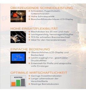 Plasma-Schneidanlage EX-TRAFIRE 45SD inkl. Plasma-Brenner FHT-EX45TTH 5m und Starter-Kit, 400V, 3 PH, 50/60 Hz - EX-2-010-011 - 