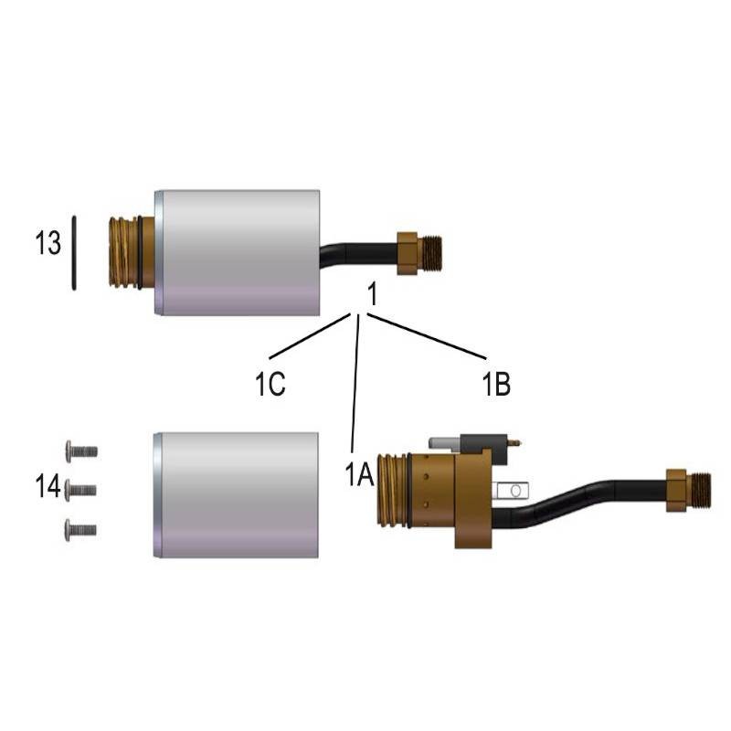KIT DE MONTAJE DEL CUERPO DE LA ANTORCHA DE MÁQUINA PARA FHT-EX® 45TTM - Thermacut