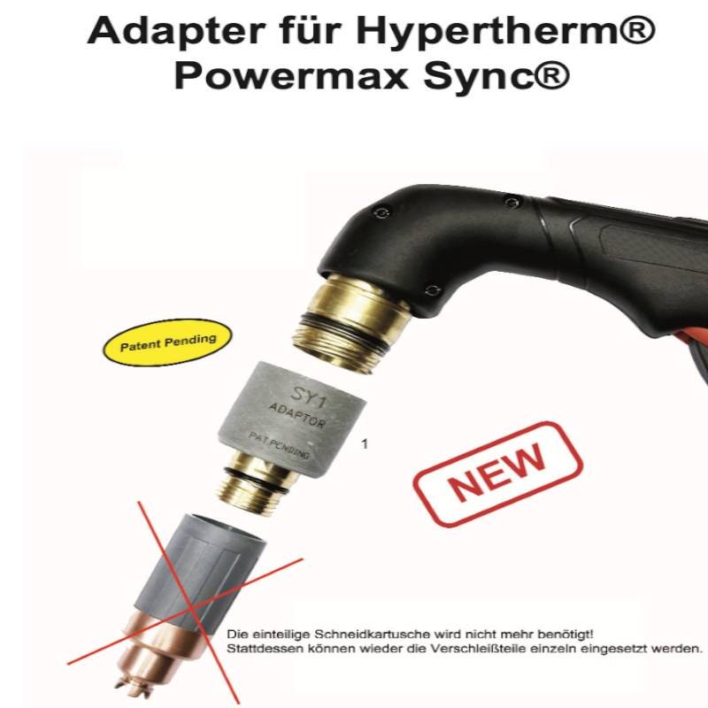 Adaptador Hypertherm SY2 - para usar con Hypertherm Pmax 65-125 / Duramax Adaptador Hypertherm SY2 - para usar con Hypertherm Pmax 65-125 / Duramax