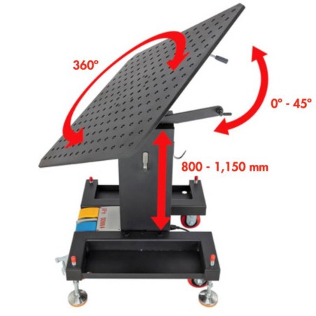 Mesa de soldadura inclinable Rhino E-Lift (TLA67070)