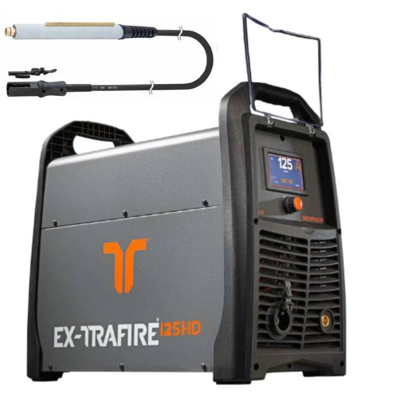CORTADORA DE PLASMA THERMACUT EX-TRAFIRE PLASMA 125 HD - con soplete de corte a máquina de 8M CORTADORA DE PLASMA THERMACUT EX-TRAFIRE PLASMA 125 HD - con soplete de corte a máquina de 8M