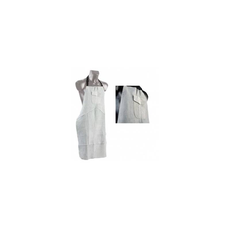 Delantal de soldador de cuero talla XL KROZ-110 - 63x110cm Delantal de soldador de cuero talla XL KROZ-110 - 63x110cm