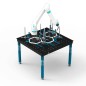 Mesa básica de soldadura y montaje con ruedas, fi28, 100x100mm - GppH Mesa básica de soldadura y montaje con ruedas, fi28, 100x100mm - GppH