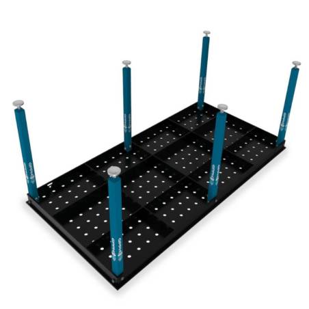 Mesa básica de soldadura y montaje sobre base, fi16, 100x100mm - GppH --Variante--1200x800 mm