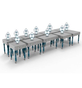 EDELSTAHL SCHWEISSTISCHE (MODELL PRO INOX) AUF ROLLEN, FI28, GITTER 100x100mm - VERSCHIEDENE GRÖSSEN - GPPH - Edelpro_2 -  -  - 