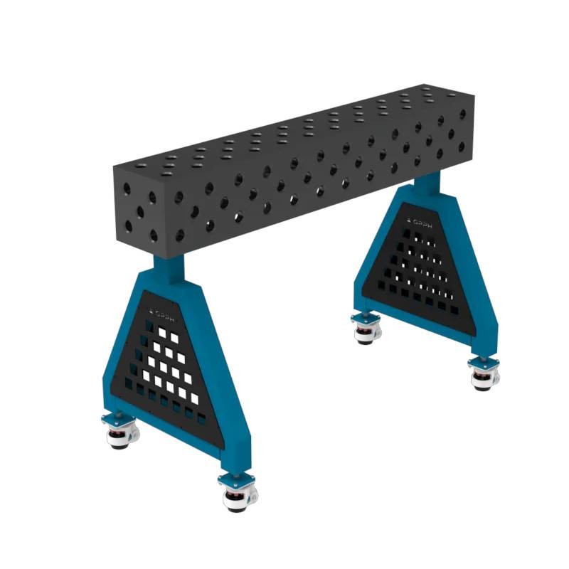 Soportes de soldadura Caballete sobre base, Fi28mm, rejilla diagonal, varios tamaños - Gpph