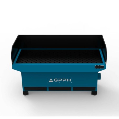 Estación de rectificado y soldadura GPPH, fi28mm, rejilla 100x100mm, 1870x770mm --Variante--Sockel mit Schutzvorrichtungen