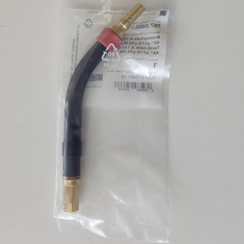 Cuello de antorcha Abimig A 155 Grip, curvado a 45° - Original Binzel - 767.D603.1