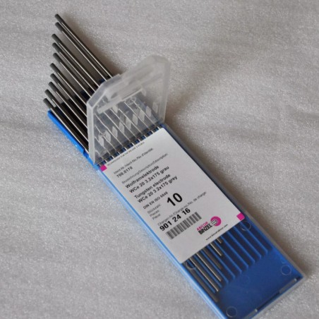 Electrodo de lobo WCe20 gris, 10 piezas, 1,0-4,0 mm x 175 mm - Abicor Binzel - 700.0166-10 - - - 16,75 € -