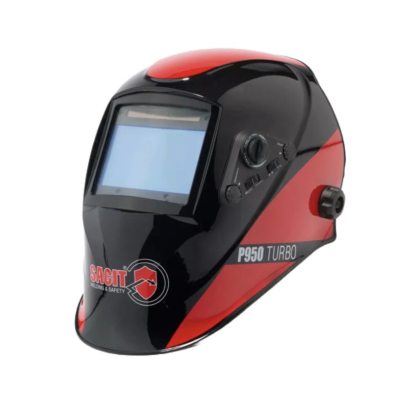 Casco de soldadura solar automático Sacit 950 Turbo original con máscara de soldadura