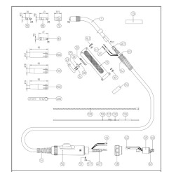 Binzel Düsenstock M8/M8 x 43mm Typ MB40 Einhell,TBi,Güde, Metabo Und Baugleiche - 142.0021 - 142.0021 - - 4036584061782 - 10,97