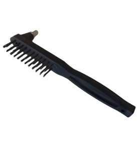 Leichte handliche Drahtbürste 2 Reihig mit Schlackenhammer und Kunststoffgriff - CAV000081 -  -  - 3,69 € - 
