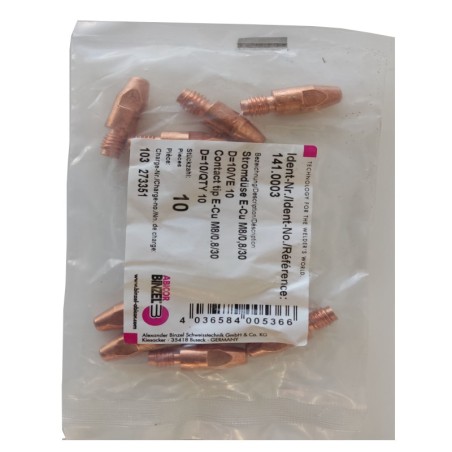 Mandril de rosca M8 x 30 E-Cu para aluminio Ø 0,8 mm, Abicor Binzel - 141.0003 - 141.0003-1 - - 4036584005366 - 2,58 € -