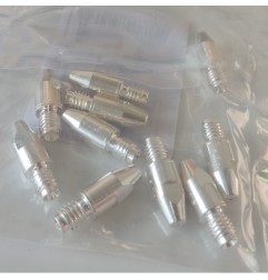 Punta de contacto CuCrZr plateada para soplete de soldadura, M8x30mm, Ø 1,0 mm, (1 pieza) - 147.0316 --Variante--10 piezas