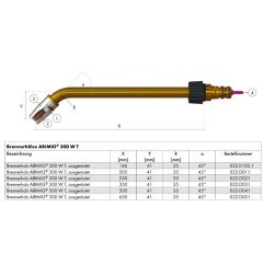 Cuellos de quemador especiales ABIMIG® 300 WT - Cabezal de quemador extracorto - 022.D102.1-1 - - 4036584900470 - 0,00 € -