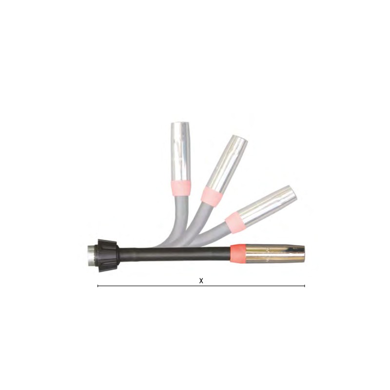 Cuello de antorcha COMBI-neck, ABIMIG AT 155 T8, FLEXIBLE completo, 0,8 mm, NW12, (refrigerado por gas)