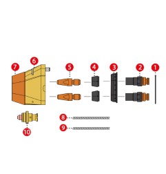 Fronius - Düsenstockisolierung ø10,1 / ø15x10 - 42,1100,0046 -  - 9007947407061 - 43,40 € - 