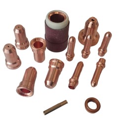 Trafimet Ergocut A151 - 1 Luftrohr, 1 Swirl Ring, 5 Elektroden lang, 5 Schneiddüsen l. 1,7mm, 1 Aussenschutzdüse, 1 Feder - PC01