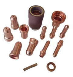 Trafimet Ergocut A151 - 1 Luftrohr, 1 Swirl Ring, 5 Elektroden lang, 5 Schneiddüsen l. 1,7mm, 1 Aussenschutzdüse, 1 Feder