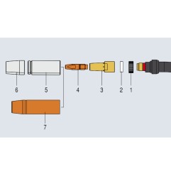 Boquilla gas Fronius Ø20,5/Ø25x86,5 (MTG 5000 S) - 44,0350,2887 - - 9007946908408 - 14,04 € -