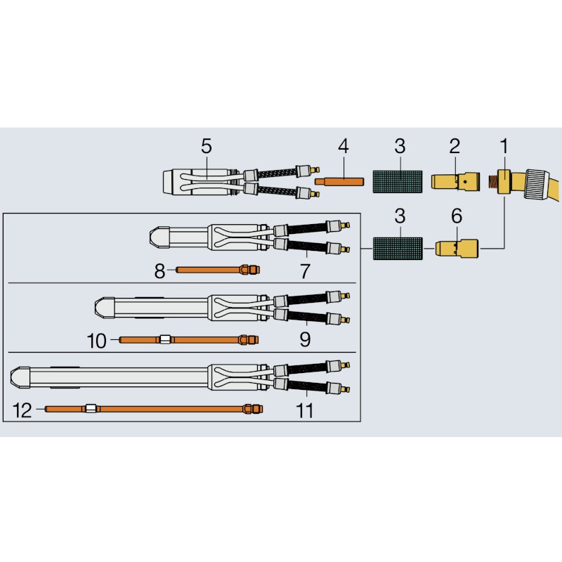 Fronius - Tubo de contacto 1.2/Ø10x227/Tiempo