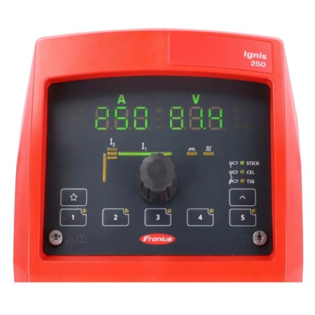 Soldadora de electrodo y TIG inversor Ignis 250/EF (200 A) TIG/TIG - Solo fuente de alimentación