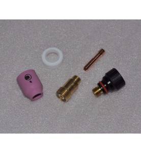 WIG Umbau Set mit Gaslinse Tip 17 / 18 / 26 auf Tip 9 / 20 kurz,1,0mm, Gasdüse nach Wahl - 701.1286_1 -  -  - 15,64 € - 