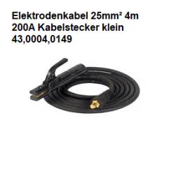 Cable de electrodo 25mm, 35mm 4m / 10m 200A / 300A / 400A conector de cable 9 y 13mm --Variante--Elektrodenkabel 25mm² 4m 200A Kabelstecker klein - 43,0004,0149