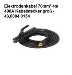Cable de electrodo 25mm, 35mm 4m / 10m 200A / 300A / 400A conector de cable 9 y 13mm   --Variante--Elektrodenkabel 70mm² 4m 400A Kabelstecker groß - 43,0004,0154