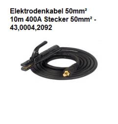 Cable de electrodo 25mm, 35mm 4m / 10m 200A / 300A / 400A conector de cable 9 y 13mm   --Variante--Elektrodenkabel 50mm² 10m 400A Stecker 50mm² - 43,0004,2092