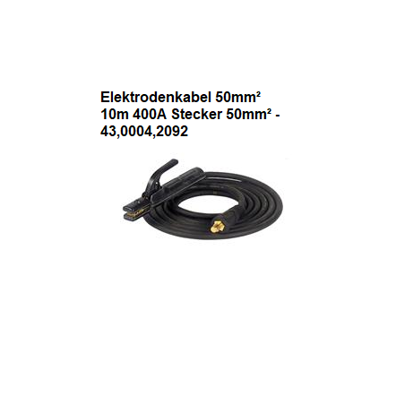 Cable de electrodo 25mm, 35mm 4m / 10m 200A / 300A / 400A conector de cable 9 y 13mm --Variante--Elektrodenkabel 50mm² 10m 400A Stecker 50mm² - 43,0004,2092