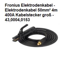 Cable de electrodo 25mm, 35mm 4m / 10m 200A / 300A / 400A conector de cable 9 y 13mm --Variante--Elektrodenkabel 50mm² 4m 400A Kabelstecker groß - 43,0004,0153