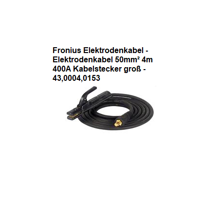 Cable de electrodo 25mm, 35mm 4m / 10m 200A / 300A / 400A conector de cable 9 y 13mm   --Variante--Elektrodenkabel 50mm² 4m 400A Kabelstecker groß - 43,0004,0153