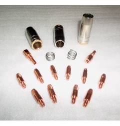 MB 25 Set 1,0mm, 3 Gasdüsen, 10 Stromdüsen, 2 Gasdüsenträger, 2 Haltefedern - 145.0076_1_10 - - - 22,09 € -