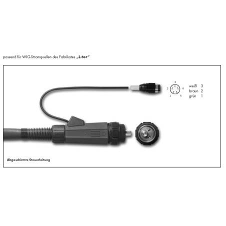 Antorcha de soldadura TIG ABITIG17 Grip 4m refrigerada por aire DB 4m para L-Tec y otros