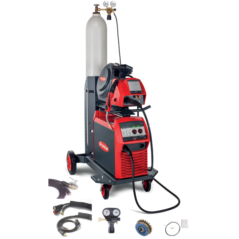 Fronius TransSteel 4000 Pulse - Máquina de soldar - Set 0,9 mm, Lista para soldar en tres pasos, 10-400 A Fronius TransSteel 4000 Pulse - Máquina de soldar - Set 0,9 mm, Lista para soldar en tres pasos, 10-400 A