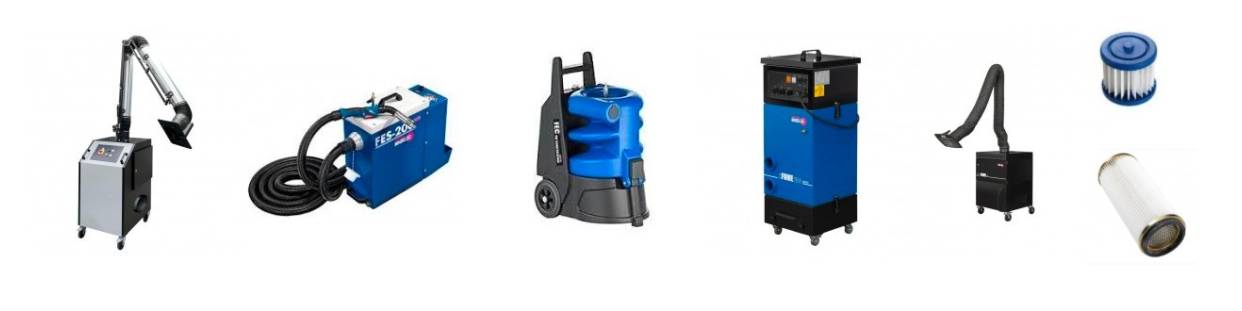 Extracción de humos móvil y estacionaria