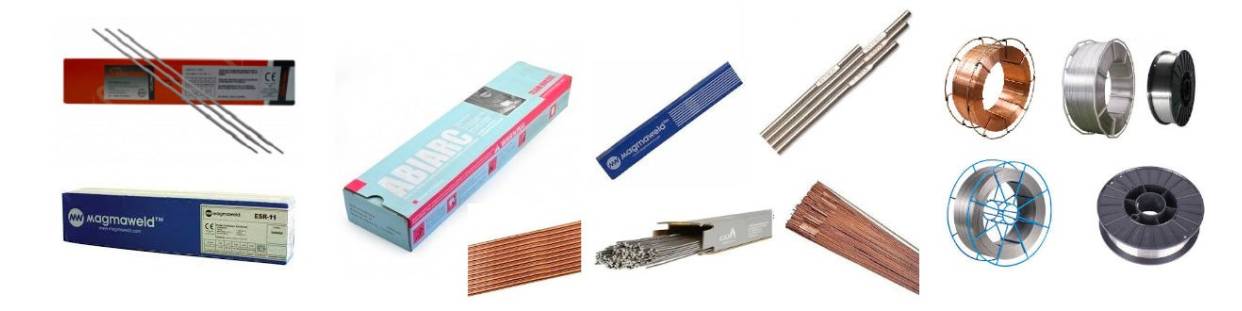 Consumibles de soldadura - Alambres MIG/MAG - Electrodos - Varillas TIG etc.