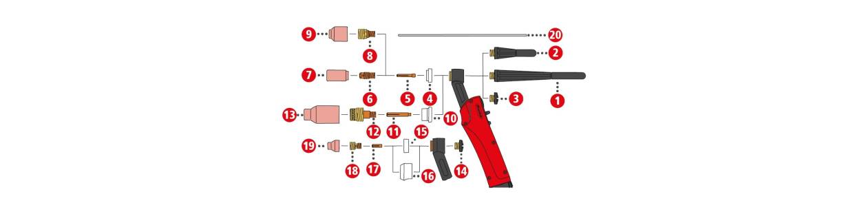 Piezas de desgaste para TTG1200P / TTG1600P / TTW2500P / TTW3000P