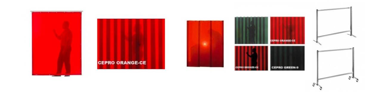 Marcos y bastidores para cortinas protectoras