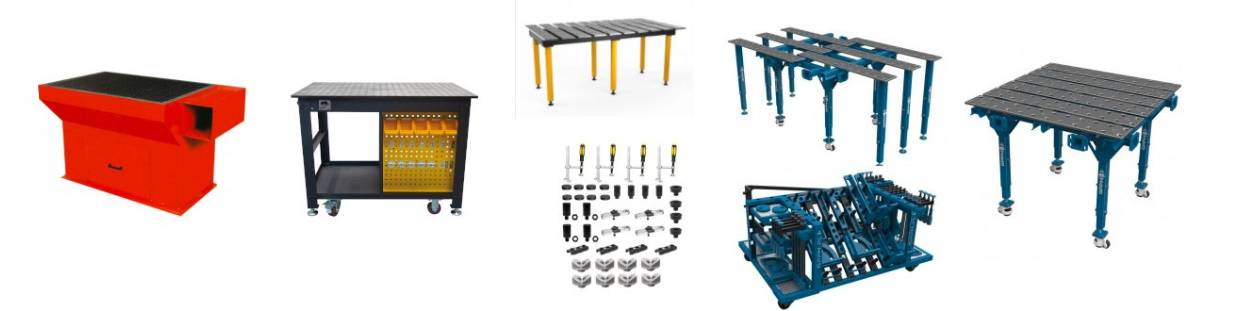 Mesas de soldadura para automatización, soldadura manual y para escuelas