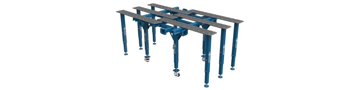 Mesas de soldadura plegables modulares